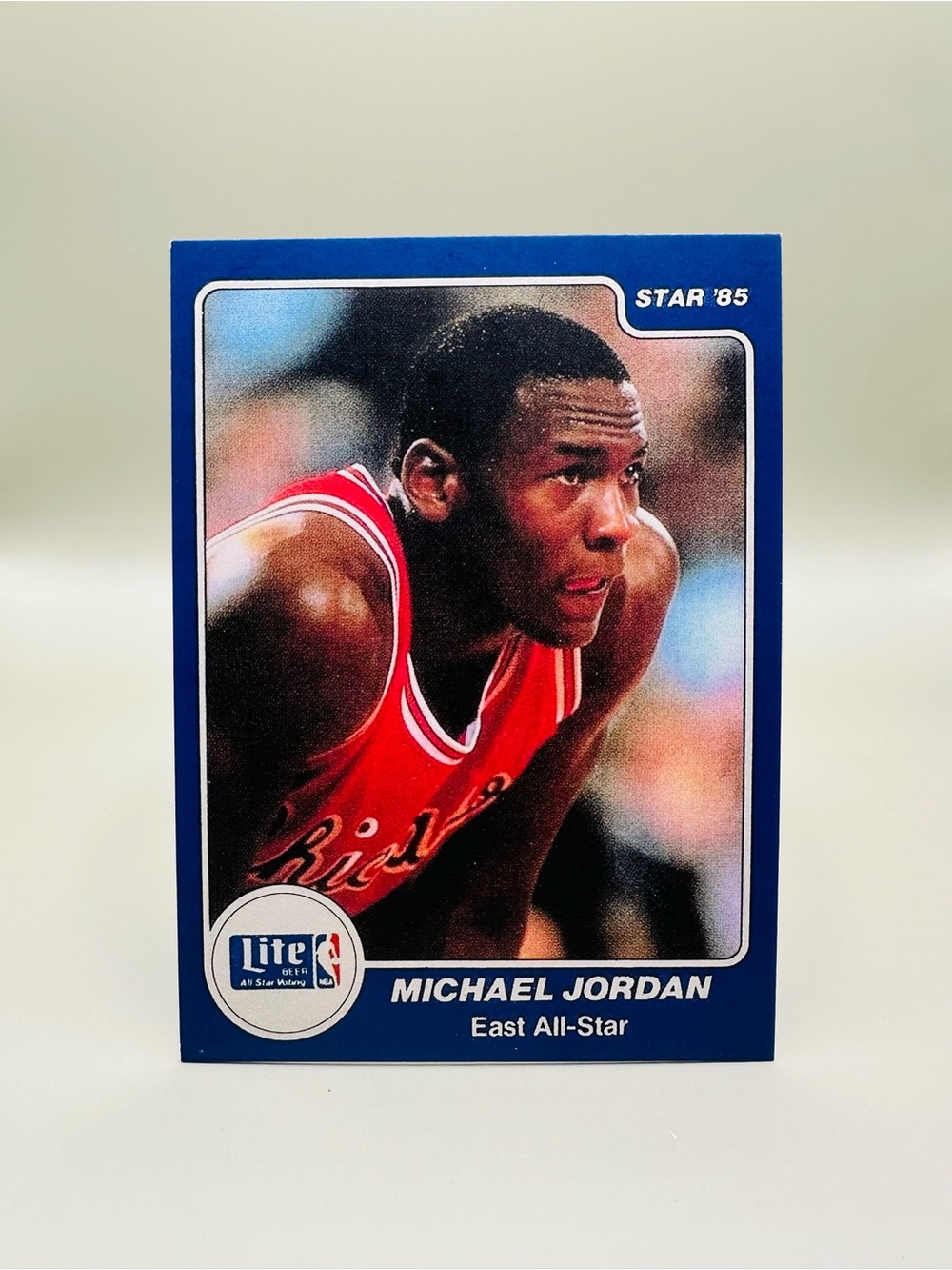 Michael Jordan Rookie 1984 Star Miller Lite Novelty Basketball Card. Bulls.